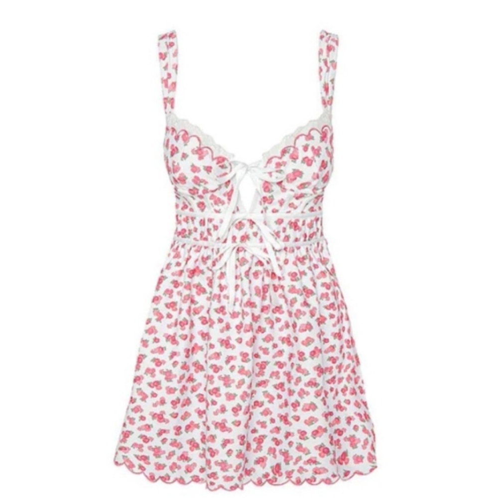 1023 NWT For Love and Lemons Baby Blooms Slip Dress Size XL